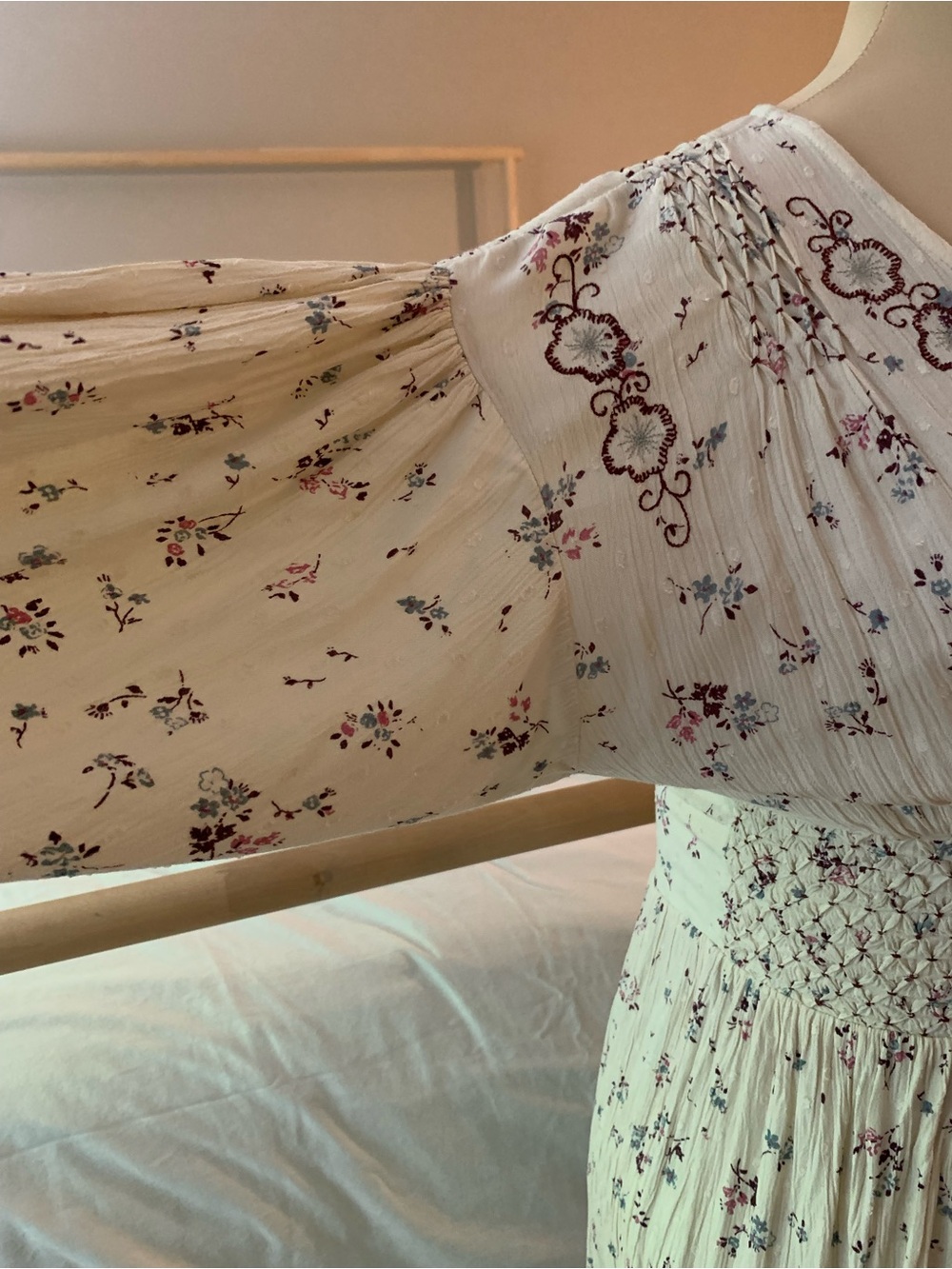 Free People Embroidered Maxi Dress with Purple Embroidery - Picture 5 of 13